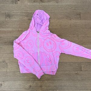 Pink and Purple Smiley Face Hoodie